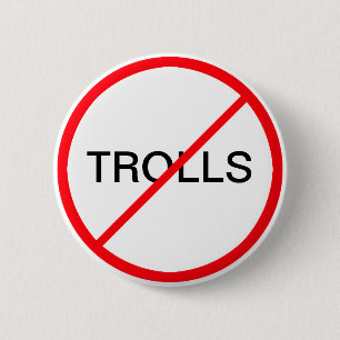 Badge Rond 5 Cm Interdire les trolls