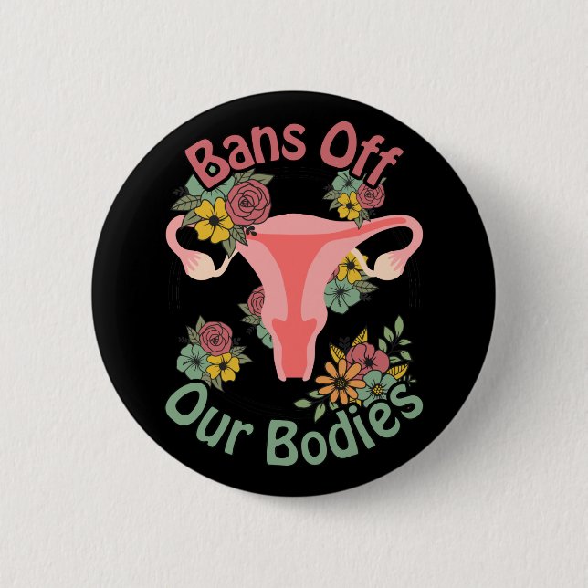 Badge Rond 5 Cm Interdit Nos Corps (Devant)
