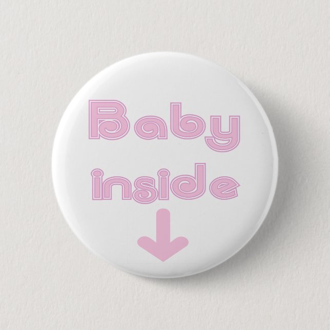 Badge Rond 5 Cm Intérieur rose de bébé - customisé (Devant)