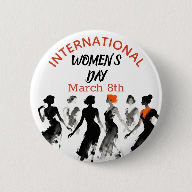 Badge Rond 5 Cm International Women's Day | Celebrating Women (Devant)