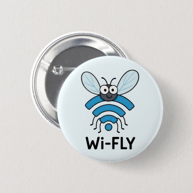 Badge Rond 5 Cm Internet Wi-Fi (Devant & derrière)