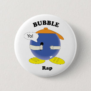 Badge Rond 5 Cm Interprète de bulles mignonnes Musique