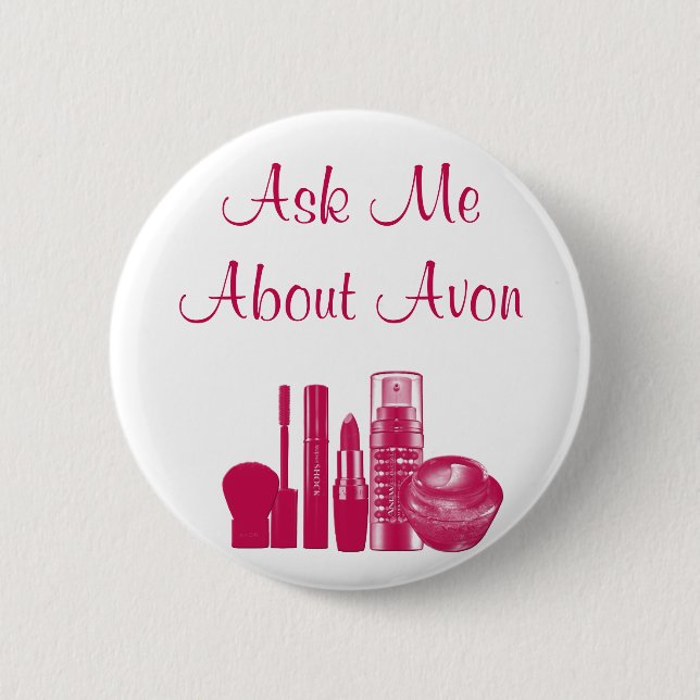 Badge Rond 5 Cm Interrogez-moi au sujet d'Avon (Devant)