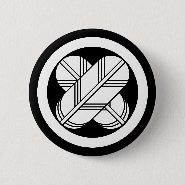 Badge Rond 5 Cm Intersecting hawk feathers (Devant)