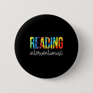 Badge Rond 5 Cm intervenant en lecture apprécie le tie dye en reto