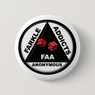 Badge Rond 5 Cm Intoxiqués de Farkle anonymes (version 2010)