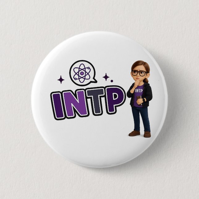 Badge Rond 5 Cm INTP — A Mente Investigadora (Devant)