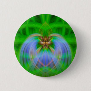 Badge Rond 5 Cm Intricité verte