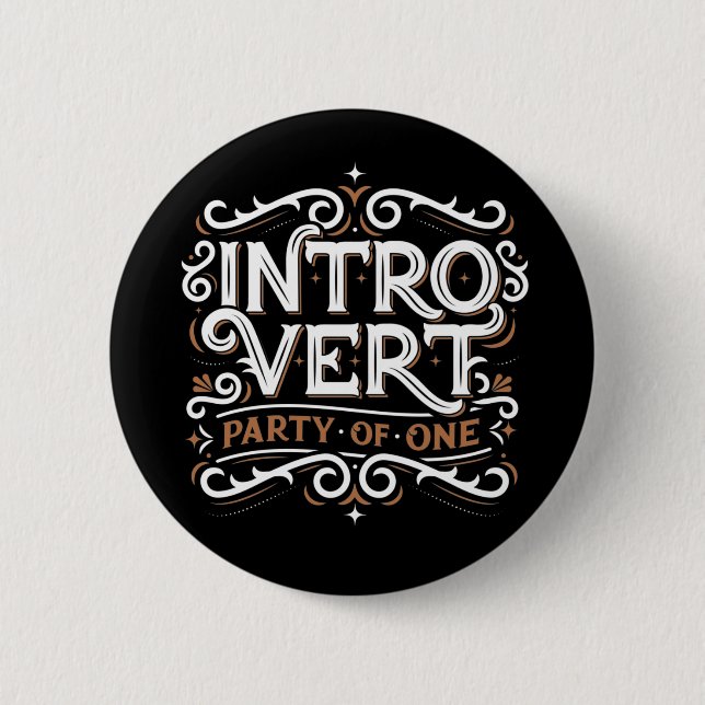 Badge Rond 5 Cm Introvert (Partie d'un) / Épingle de bouton (Devant)