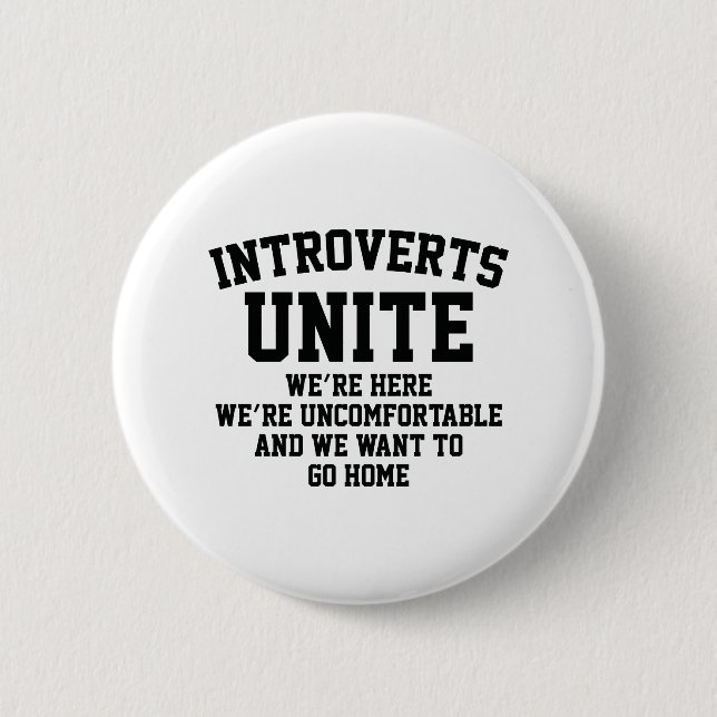 Badge Rond 5 Cm Introverties Unite (Devant)