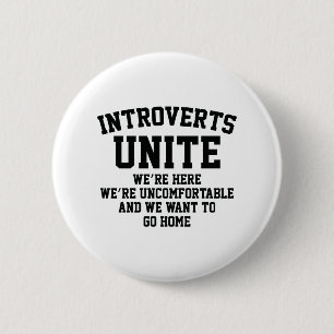 Badge Rond 5 Cm Introverts unissent