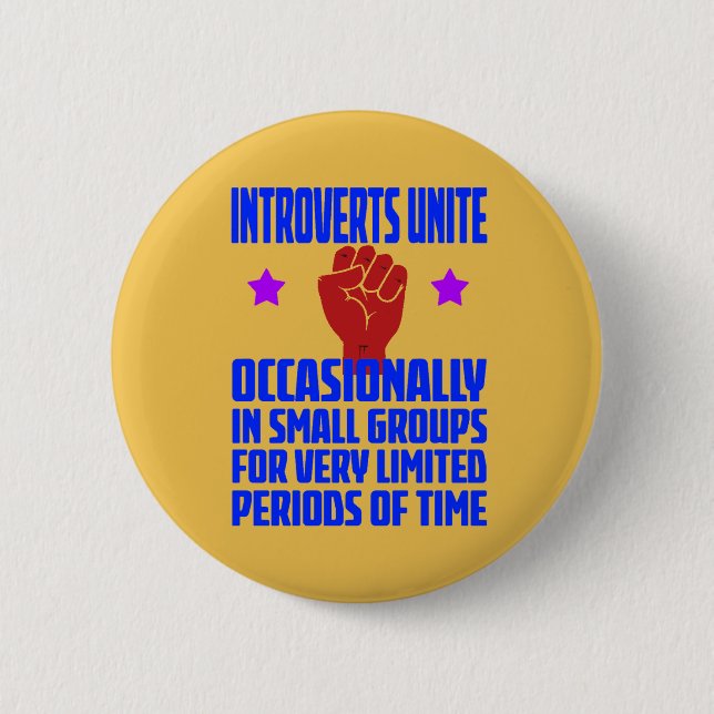 Badge Rond 5 Cm introverts unissent (Devant)