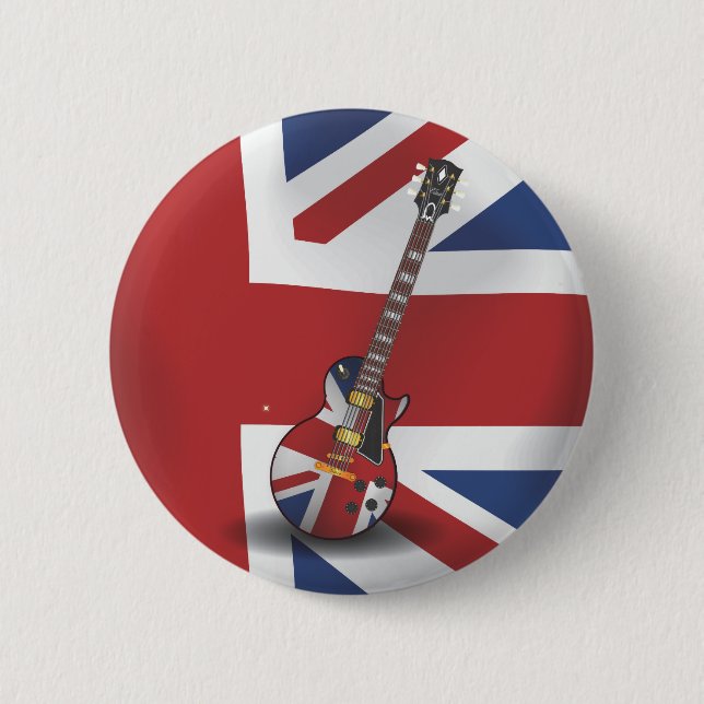 Badge Rond 5 Cm Invasion britannique (Devant)
