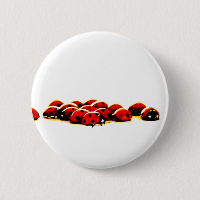 Badge Rond 5 Cm invasion de coccinelle (Devant)