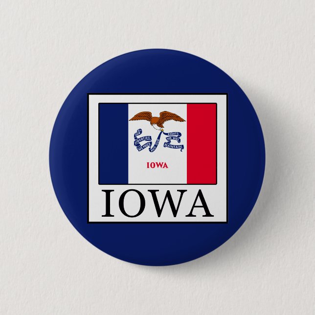 Badge Rond 5 Cm Iowa (Devant)