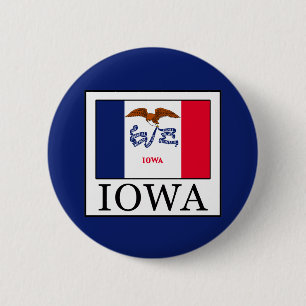 Badge Rond 5 Cm Iowa