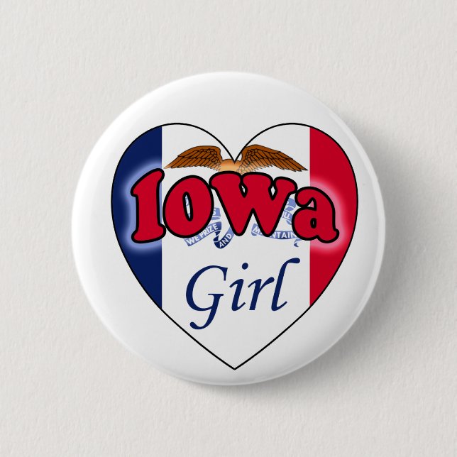 Badge Rond 5 Cm Iowa (Devant)