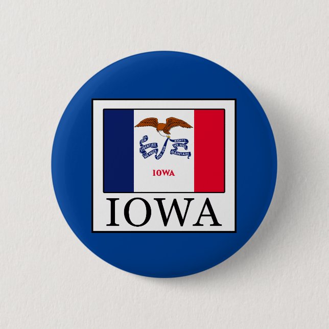 Badge Rond 5 Cm Iowa (Devant)