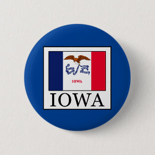 Badge Rond 5 Cm Iowa