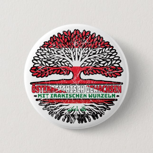 Badge Rond 5 Cm Irak Autriche Irakien Arbre (Devant)