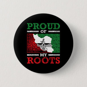 Badge Rond 5 Cm Iran Iranien Persan Irani Drapeau Iran Racines Far