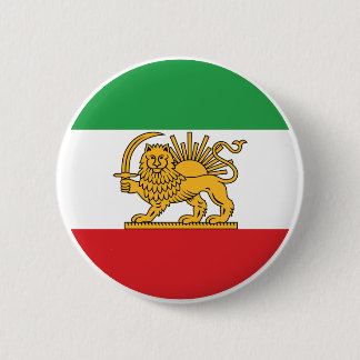 Badge Rond 5 Cm Iranian Lion and Sun Historic Flag Emblem