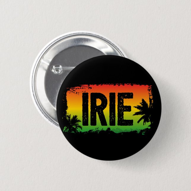 Badge Rond 5 Cm IRIE Jamaican Patwah (Devant & derrière)