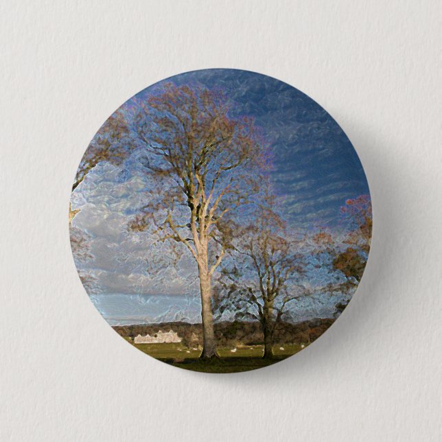 Badge Rond 5 Cm Irish Beech Trees (Devant)