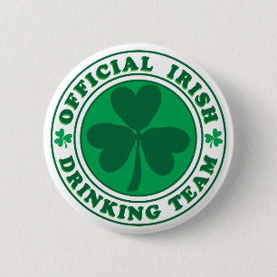 Badge Rond 5 Cm Irish Drinking Team/St. Patrick's Day