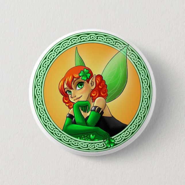 Badge Rond 5 Cm Irish Fairy (Devant)
