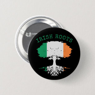 Badge Rond 5 Cm Irish Roots Family Tree 