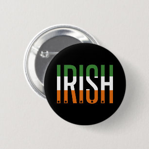 Badge Rond 5 Cm Irish St Patrick's Day Irlande Drapeau Shamrock Lu