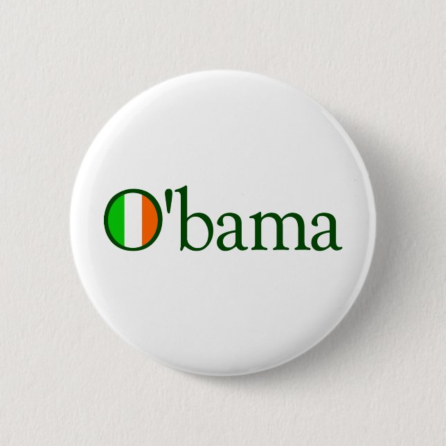 Badge Rond 5 Cm Irlandais d'Obama (Devant)