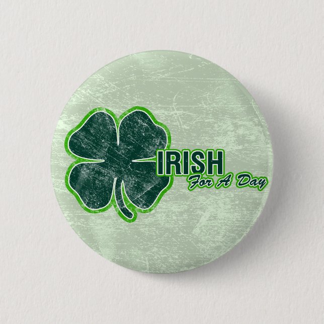 Badge Rond 5 Cm Irlandais du ` de St Patrick grunge de shamrock (Devant)