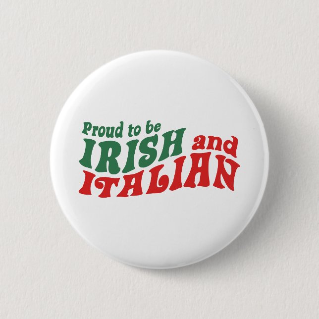 Badge Rond 5 Cm irlandais italien (Devant)