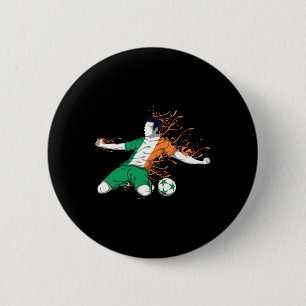 Badge Rond 5 Cm Irlande Équipe Nationale de Football - Drapeau Irl