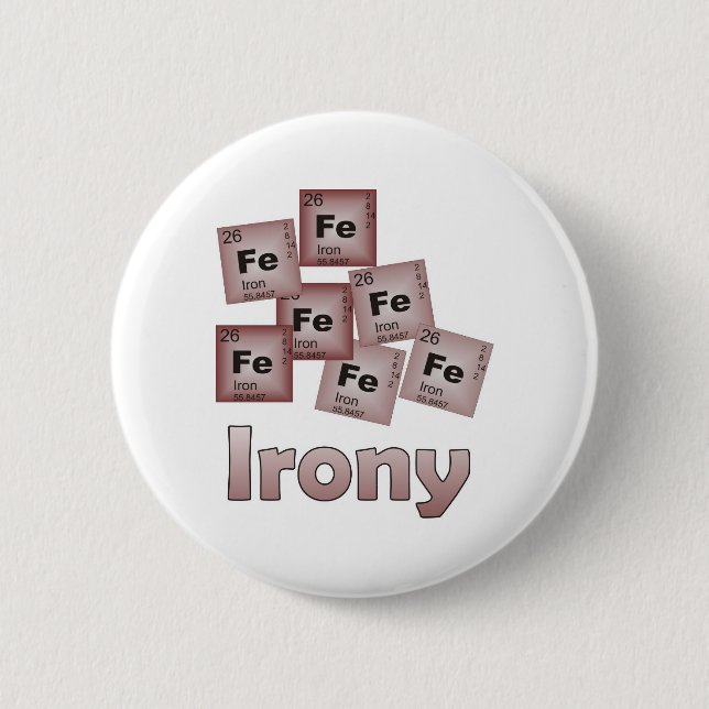 Badge Rond 5 Cm Ironie (Devant)