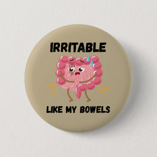 Badge Rond 5 Cm Irritable comme mes intestins