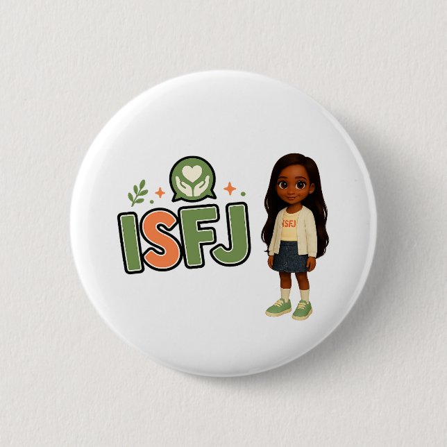 Badge Rond 5 Cm ISFJ — A Guardiã da Harmonia (Devant)
