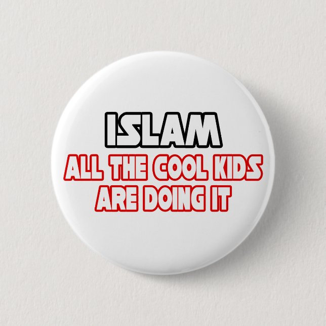 Badge Rond 5 Cm Islam...Enfants Cool (Devant)