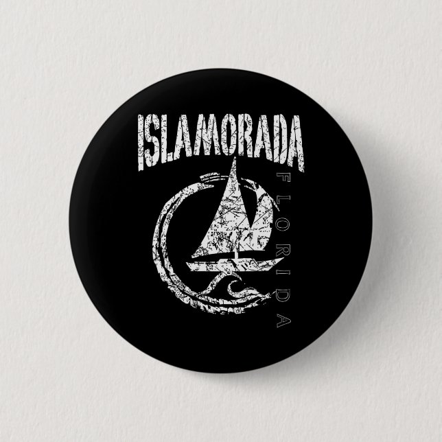 Badge Rond 5 Cm Islamorada Floride Souvenir (Devant)