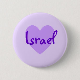 Badge Rond 5 Cm Israël dans le violet