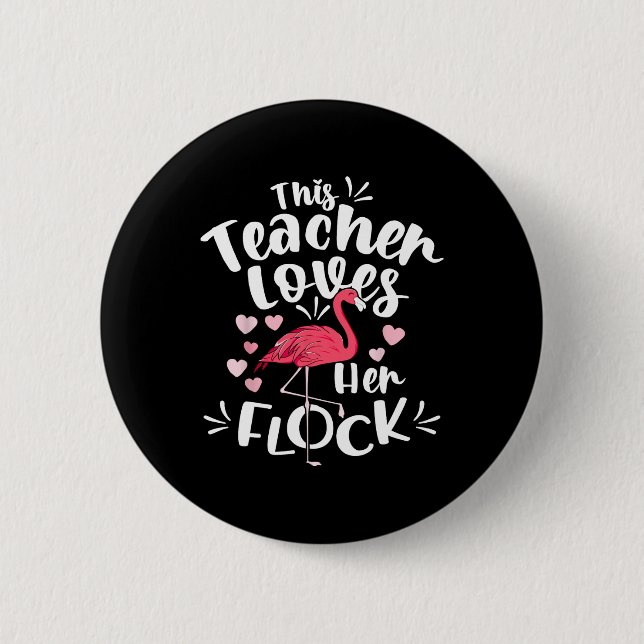 Badge Rond 5 Cm Istant Principal aime son troupeau Enseignant Flam (Devant)