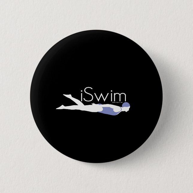 Badge Rond 5 Cm iswim - femelle (Devant)