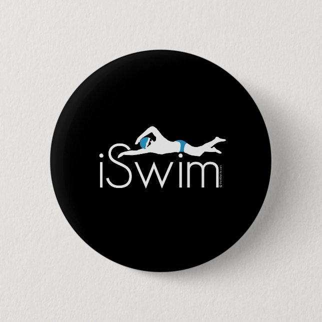 Badge Rond 5 Cm iswim - mâle (Devant)