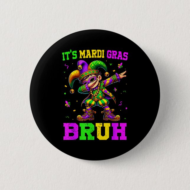 Badge Rond 5 Cm it mardi gras (Devant)
