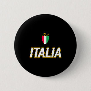 Badge Rond 5 Cm Italia Design Maillot de Foot Italien Style Italie