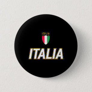 Badge Rond 5 Cm Italia Design, Style Maillot de Foot Italien, Ital