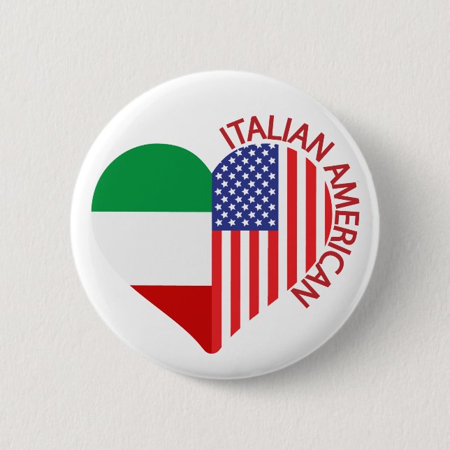 Badge Rond 5 Cm Italiano Americano Pride (Devant)