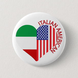 Badge Rond 5 Cm Italiano Americano Pride